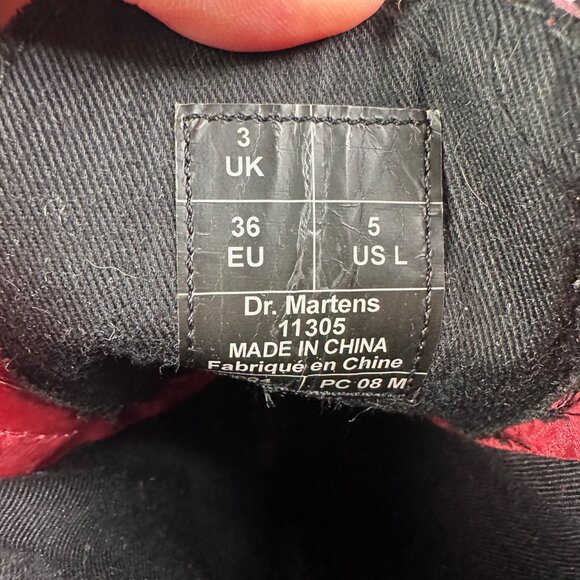Dr Martens Vtg 14 Eye Jewel Pink Red Holographic Double Zipper Combat Boots US 5 - Picture 6 of 6